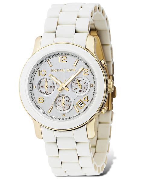 white michael kors watch|white michael kors watch women.